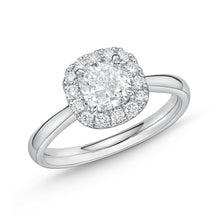 Load image into Gallery viewer, QRHA*12_00 Halo Diamond Engagement Semi-Mount Ring