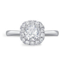 Load image into Gallery viewer, QRHA*12_00 Halo Diamond Engagement Semi-Mount Ring