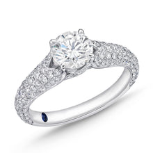 Load image into Gallery viewer, QRPV*01_00 Pave Diamond Engagement Semi-Mount Ring