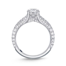 Load image into Gallery viewer, QRPV*01_00 Pave Diamond Engagement Semi-Mount Ring