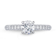 Load image into Gallery viewer, QRPV*03_00 Pave Diamond Engagement Semi-Mount Ring