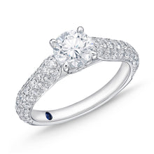Load image into Gallery viewer, QRPV*05_00 Pave Diamond Engagement Semi-Mount Ring