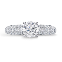 Load image into Gallery viewer, QRPV*05_00 Pave Diamond Engagement Semi-Mount Ring