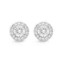 Load image into Gallery viewer, QEHA*15_00 Halo Diamond Studs Semi-Mount Earrings