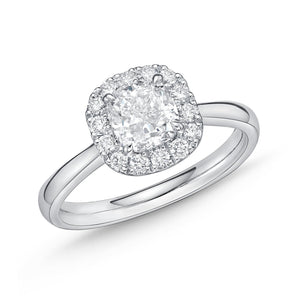 QRHA*12_00 Halo Diamond Engagement Semi-Mount Ring