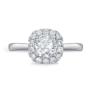 QRHA*12_00 Halo Diamond Engagement Semi-Mount Ring