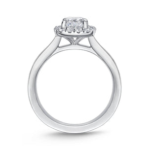 QRHA*12_00 Halo Diamond Engagement Semi-Mount Ring