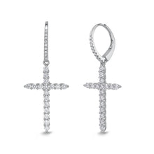 Load image into Gallery viewer, CEUB217_00 U-Basket Diamond Dangling Earrings
