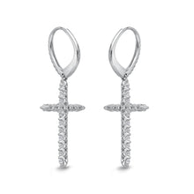 Load image into Gallery viewer, CEUB217_00 U-Basket Diamond Dangling Earrings
