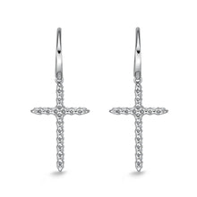 Load image into Gallery viewer, CEUB217_00 U-Basket Diamond Dangling Earrings
