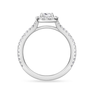 QRHA*26_00 Halo Diamond Engagement Semi-Mount Ring