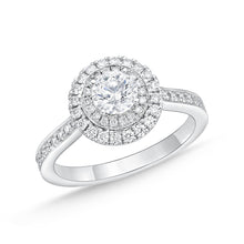 Load image into Gallery viewer, QRHA*23_00 Halo Diamond Engagement Semi-Mount Ring
