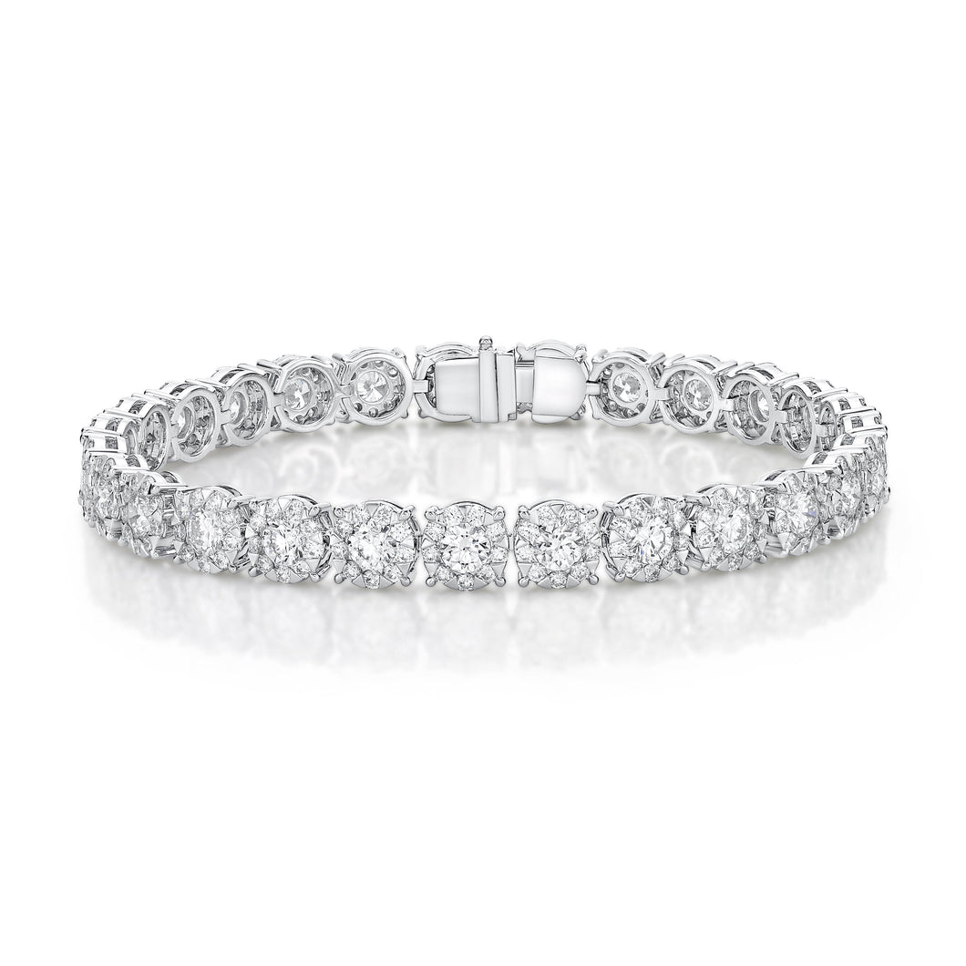 FBBQ104_00 Diamond Bouquets Line Bracelet