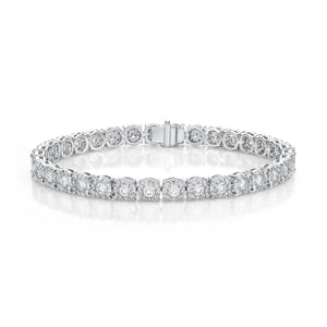 FBBQ106_00 Diamond Bouquets Line Bracelet