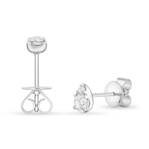 FEBF112_00 Fancy Brilliant Diamond Illusion-setting Earrings