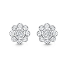 Load image into Gallery viewer, FEBQ160_00 Diamond Bouquets Studs Earrings
