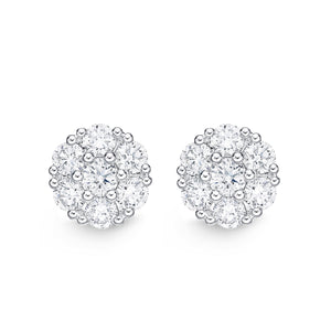 FECU159_00 Cluster Illusion-setting Earrings