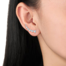 Load image into Gallery viewer, FEDD112_00 Diamond Line Climber Earrings
