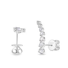 Load image into Gallery viewer, FEDD198_00 Diamond Line Climber Earrings
