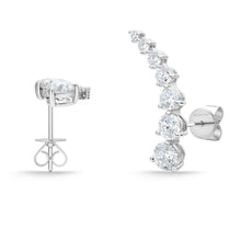 Load image into Gallery viewer, FEDD199_00 Diamond Line Climber Earrings
