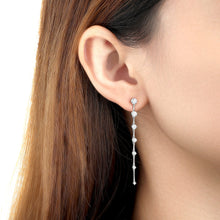 Load image into Gallery viewer, FEDD219_00 Diamond Line Dangling Earrings
