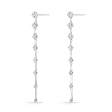 Load image into Gallery viewer, FEDD220_00 Diamond Line Dangling Earrings
