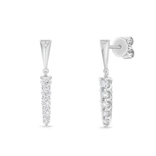 Load image into Gallery viewer, FEUB252_00 U-Basket Diamond Dangling Earrings
