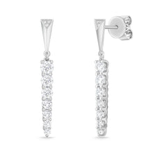 Load image into Gallery viewer, FEUB253_00 U-Basket Diamond Dangling Earrings

