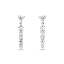 Load image into Gallery viewer, FEUB254_00 U-Basket Diamond Dangling Earrings
