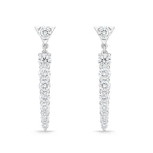 Load image into Gallery viewer, FEUB255_00 U-Basket Diamond Dangling Earrings
