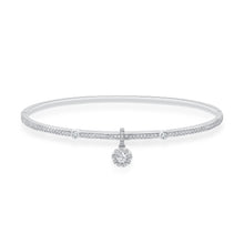 Load image into Gallery viewer, FGBQ304_00 Diamond Bouquets Oval Bangle
