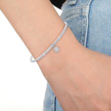 Load image into Gallery viewer, FGBQ304_00 Diamond Bouquets Oval Bangle
