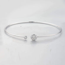 Load image into Gallery viewer, FGBQ304_00 Diamond Bouquets Oval Bangle

