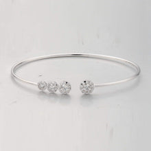 Load image into Gallery viewer, FGBQ304_00 Diamond Bouquets Oval Bangle
