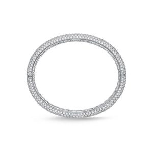 FGPV101_00 Pave Diamond Oval Bangle