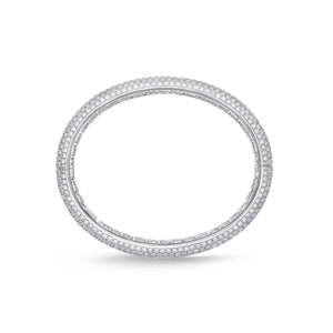 FGPV103_00 Pave Diamond Oval Bangle