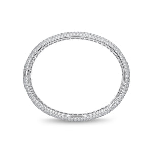 FGPV107_00 Pave Diamond Oval Bangle