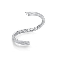 Load image into Gallery viewer, FGPV107_00 Pave Diamond Oval Bangle
