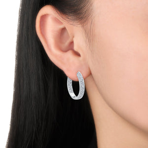 FHES102_00 Eternal Star Diamond Hoops