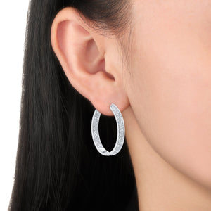 FHES103_00 Eternal Star Diamond Hoops