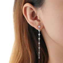 Load image into Gallery viewer, FJDD238_00 Diamond Line Dangling Earrings
