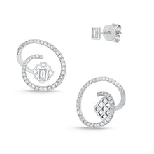 Load image into Gallery viewer, FJJE106_00 Jazz Me Diamond Jacket Earrings
