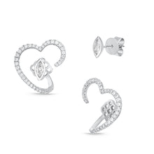 Load image into Gallery viewer, FJJE107_00 Jazz Me Diamond Jacket Earrings
