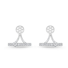 Load image into Gallery viewer, FJSUR02_00 Stack'em Up Diamond Jacket Earrings
