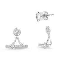 Load image into Gallery viewer, FJSUR02_00 Stack'em Up Diamond Jacket Earrings
