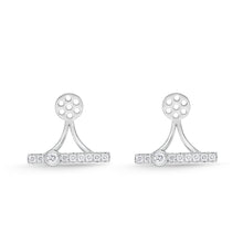 Load image into Gallery viewer, FJSUR04_00 Stack'em Up Diamond Jacket Earrings
