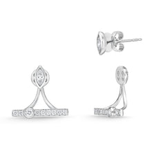 Load image into Gallery viewer, FJSUR04_00 Stack'em Up Diamond Jacket Earrings
