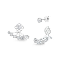 Load image into Gallery viewer, FJTU108_00 Toujours Diamond Jacket Earrings
