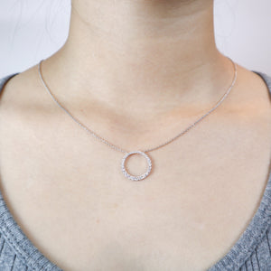 FNDC104_00 Diamond Circle Classic Necklace