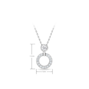 FNDC110_00 Diamond Circle Classic Necklace